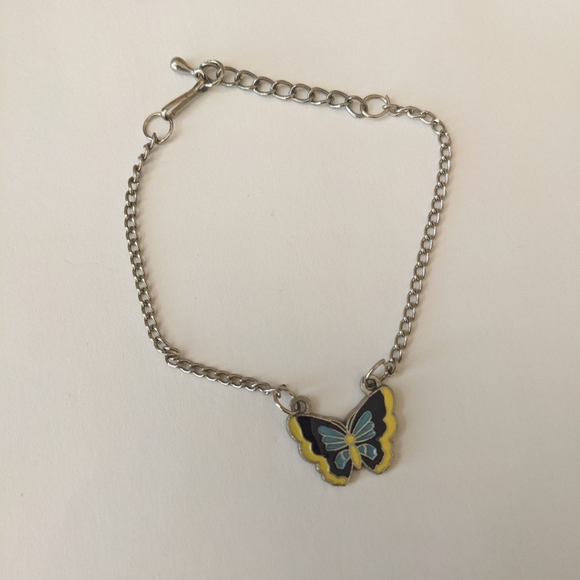 Blue and Yellow Butterfly Bracelet - Picture 3 of 6